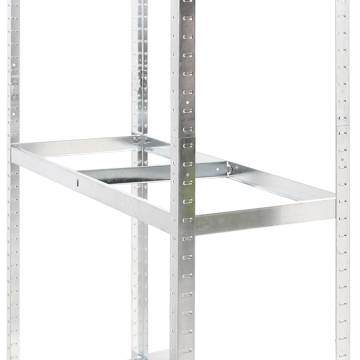 2-Layer Tire Rack Silver | Steel Storage Solution | 110x40x180 cm