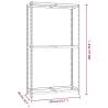 2-Layer Tire Rack Silver | Steel Storage Solution | 110x40x180 cm