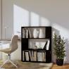 Book Cabinet/Room Divider Black - Solid Wood Pine 80x25x101 cm