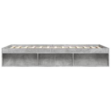 Concrete Grey Bed Frame 160x200 cm - Modern & Practical