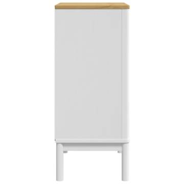 FLORO White Solid Wood Pine Chest of Drawers - Stylish Storage