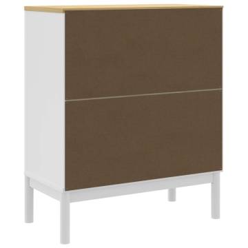 FLORO White Solid Wood Pine Chest of Drawers - Stylish Storage