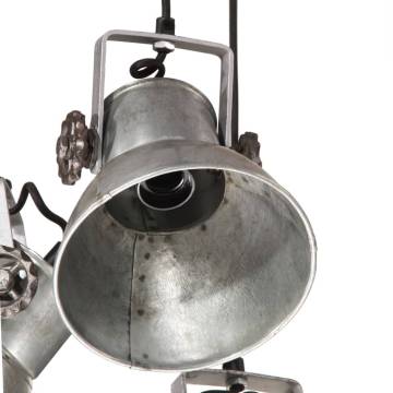 Vintage Silver Hanging Lamp 25W - Industrial Style Lighting