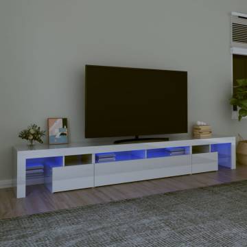 LED TV Cabinet High Gloss White - Stylish & Practical Design