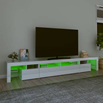 LED TV Cabinet High Gloss White - Stylish & Practical Design