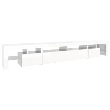 LED TV Cabinet High Gloss White - Stylish & Practical Design