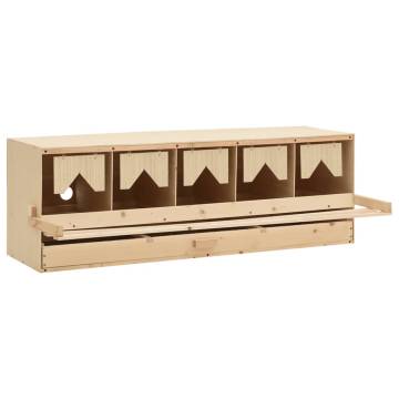 Chicken Laying Nest - 5 Compartments, Solid Pine Wood | HipoMarket