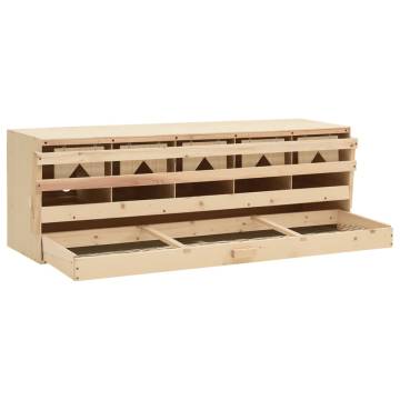 Chicken Laying Nest - 5 Compartments, Solid Pine Wood | HipoMarket