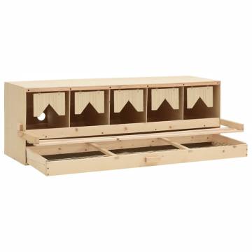 Chicken Laying Nest - 5 Compartments, Solid Pine Wood | HipoMarket