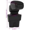 Car Armrest Black 17x32x(35.5-52) cm - Durable & Adjustable