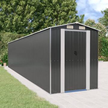 Durable Garden Shed Anthracite | Galvanised Steel Storage