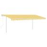 Manual Retractable Awning with LED - 5x3m Yellow & White