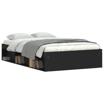 Black Bed Frame 120x190 cm Small Double - Modern & Stylish