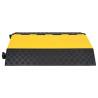 Cable Protector Ramp with 2 Channels - Durable Rubber Design