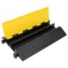 Cable Protector Ramp with 2 Channels - Durable Rubber Design