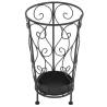 Vintage Style Black Metal Umbrella Stand - 26x46 cm