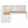 Corner Bench 151 cm Solid Wood Pine - Honey Brown & White