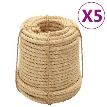 Sisal Ropes 5 pcs 20 mm 100 m - Versatile Natural Twine