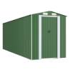 Garden Shed Green 192x606x223 cm Galvanised Steel | Hipo Market