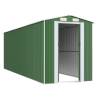 Garden Shed Green 192x606x223 cm Galvanised Steel | Hipo Market