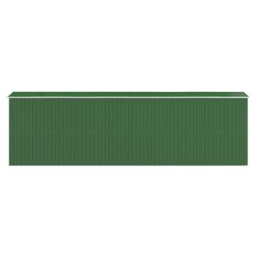 Garden Shed Green 192x606x223 cm Galvanised Steel | Hipo Market