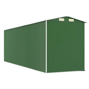 Garden Shed Green 192x606x223 cm Galvanised Steel | Hipo Market