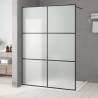 Walk-in Shower Wall Black 140x195 cm Frosted ESG Glass Colour black Size 140 x 195 cm Model frosted 