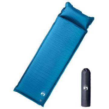 Self Inflating Camping Mattress with Pillow - Turquoise