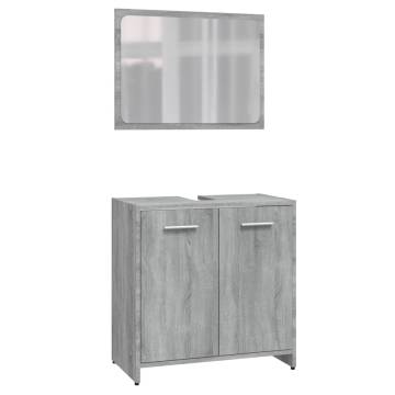 Stylish Grey Sonoma Bathroom Furniture Set | HipoMarket