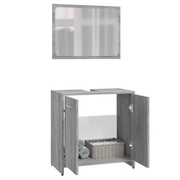 Stylish Grey Sonoma Bathroom Furniture Set | HipoMarket