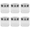 Storage Jars with Silver Lid - Set of 6 | 800 ml Capacity