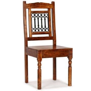 Elegant 4 pcs Solid Wood Dining Chairs with Sheesham Finish