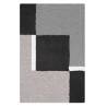 Kleine Wolke Dakota Platinum Bath Rug - 55x65 cm Grey & Black