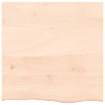 Untreated Solid Wood Oak Table Top 60x60 cm - HipoMarket