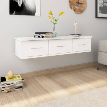 Wall-mounted Drawer Shelf White 88x26x18.5 cm - Stylish Storage