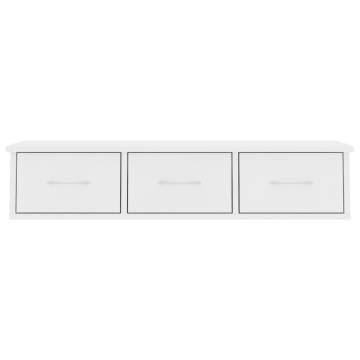 Wall-mounted Drawer Shelf White 88x26x18.5 cm - Stylish Storage