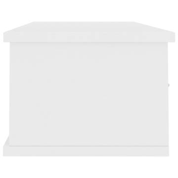 Wall-mounted Drawer Shelf White 88x26x18.5 cm - Stylish Storage