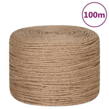 Jute Rope 100m Long | Strong & Versatile Crafting Material