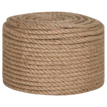 Jute Rope 50m Long & 10mm Thick - Versatile & Durable