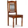 Classic Solid Wood Dining Chairs - 2 Pcs Honey Finish