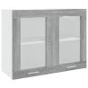 Hanging Glass Cabinet Grey Sonoma 80x31x60 cm | HipoMarket UK