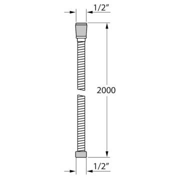 Tiger Fluxhose 200 cm Chrome - Save Water & Money