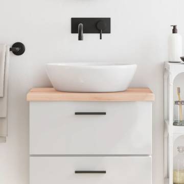 Untreated Solid Wood Bathroom Countertop 60x30 cm | HipoMarket