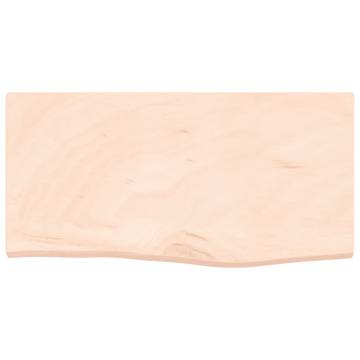 Untreated Solid Wood Bathroom Countertop 60x30 cm | HipoMarket