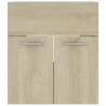 Sink Cabinet with Built-in Basin - Sonoma Oak | Hipomarket