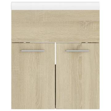 Sink Cabinet with Built-in Basin - Sonoma Oak | Hipomarket