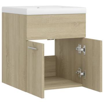 Sink Cabinet with Built-in Basin - Sonoma Oak | Hipomarket