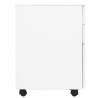 Mobile File Cabinet White - Durable Steel, 39x45x60 cm