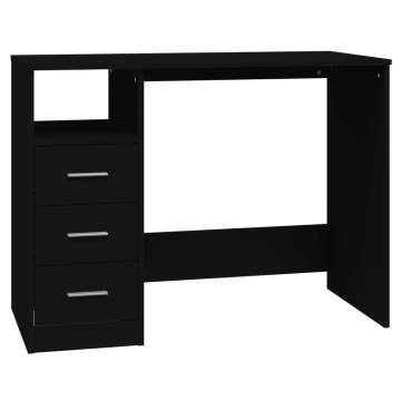 Stylish Black Desk with Drawers - 102x50 cm | HipoMarket