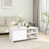 Coffee Table White 102x50x45 cm Engineered Wood Colour white Quantity in Package 1 